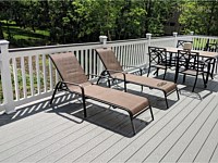 <b>Trex Select Pebble Gray Deck Boards with White Lincoln Vinyl Railing with matching cocktail rail in Annapolis MD 1</b>